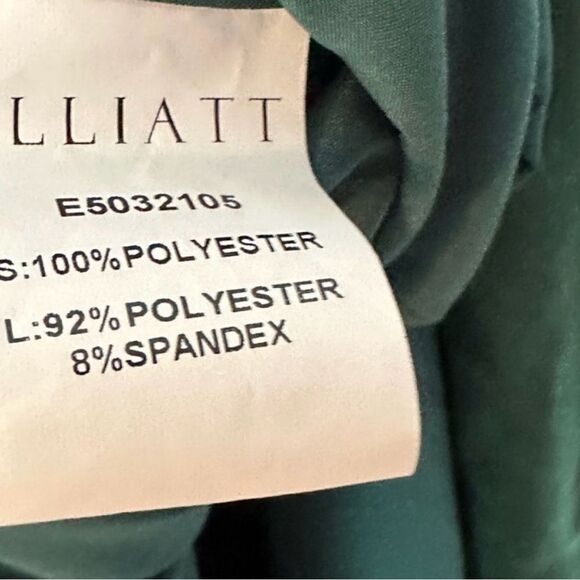 Elliatt Cassini Forest Green One Shoulder Cocktail Dress | Size M - Picture 9 of 10